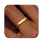 Honsny Gold Initial Rings For Women Non Tarnish Dainty Letter