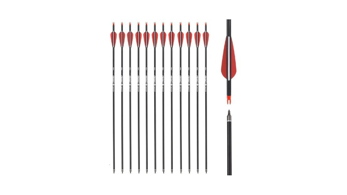 28 Inch Carbon Arrow Hunting Arrows With 100 Grain Removable