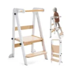 Gewitt Foldable Toddler Kitchen Stool Helper - Adjustable Height Toddler