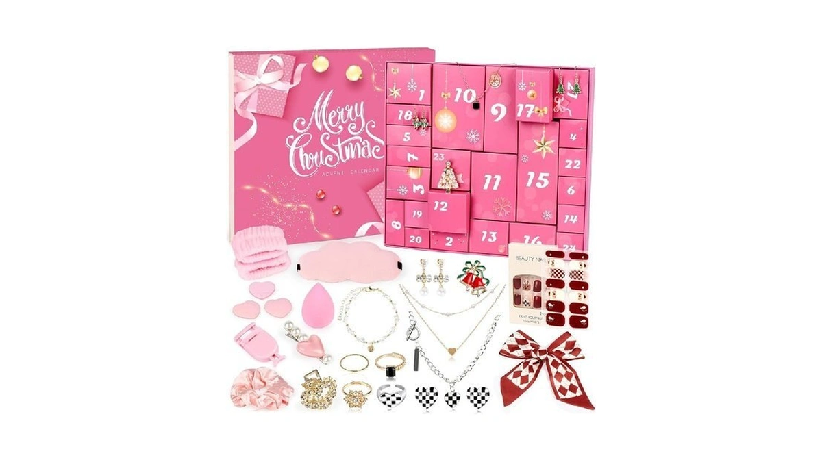Advent Calendar 2025, 24 Days Of Christmas Countdown Calendar, Makeup