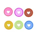 Itsyhpro 100pcs 1.4inch/35mm Binder Rings Expansion Discs Love Heart Binding