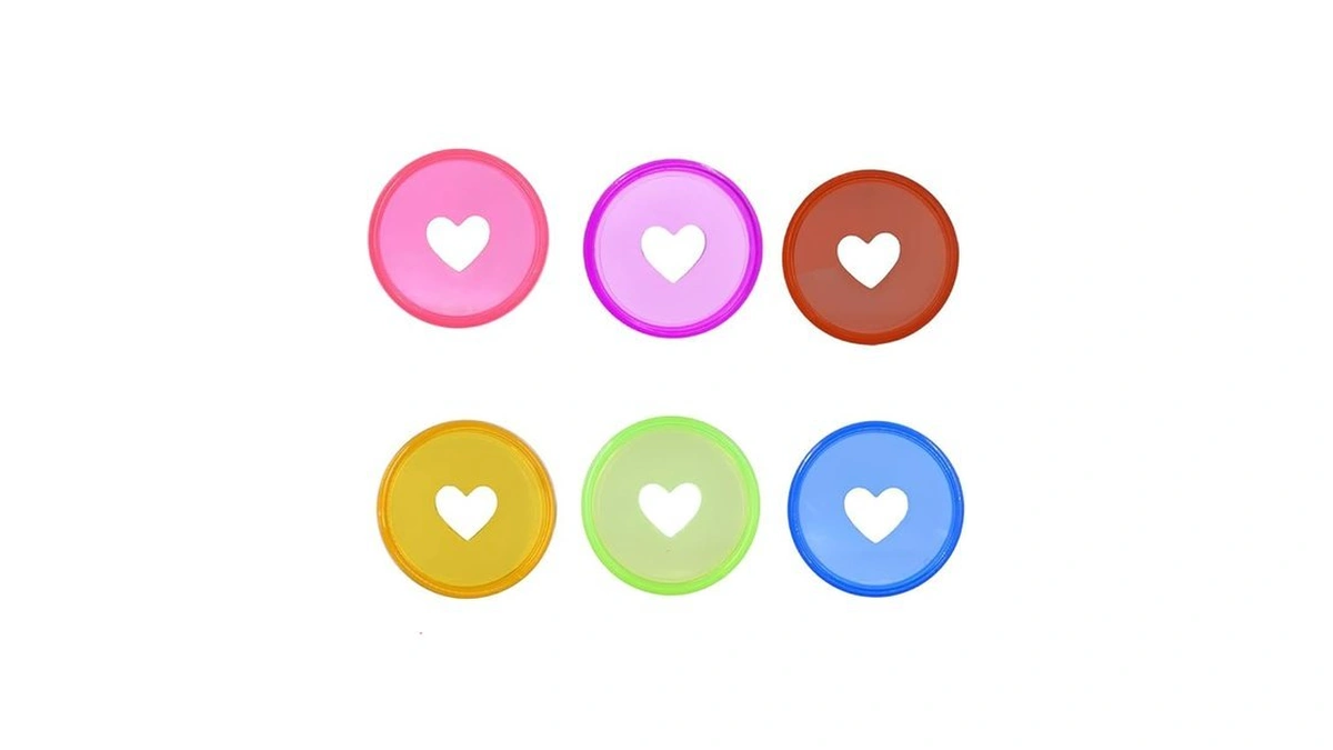 Itsyhpro 100pcs 1.4inch/35mm Binder Rings Expansion Discs Love Heart Binding