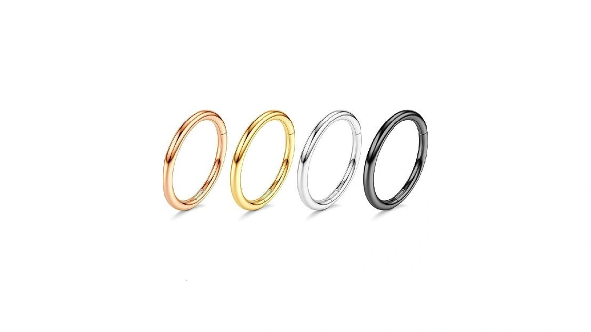 Poxtex 18g Nose Rings Piercings For Women Men Septum Clicker