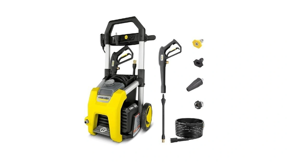 Kärcher Pressure Washer K1700, Ceta Certified, 3 Spray Nozzles, Detergent