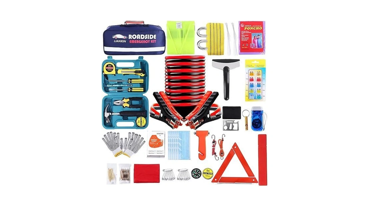 Lianxin Roadside Assistance Emergency Kit - Car Emergency Kit With