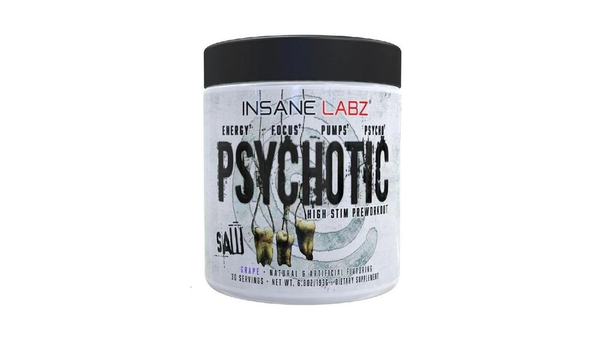 Insane Labz Psychotic Saw, High Stim Pre Workout Powder With