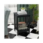 Taohfe Black Side Tables Living Room Modern Stand Rustic End