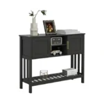 Taohfe Console Table With Storage With Doors, Entryway Console Table