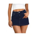 Dlooda Jean Denim Skirt For Women, Casual Denim Mini Skirt