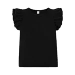 12m-7y Toddler Baby Girls Ruffle Round Neck Blouse Kids Girl