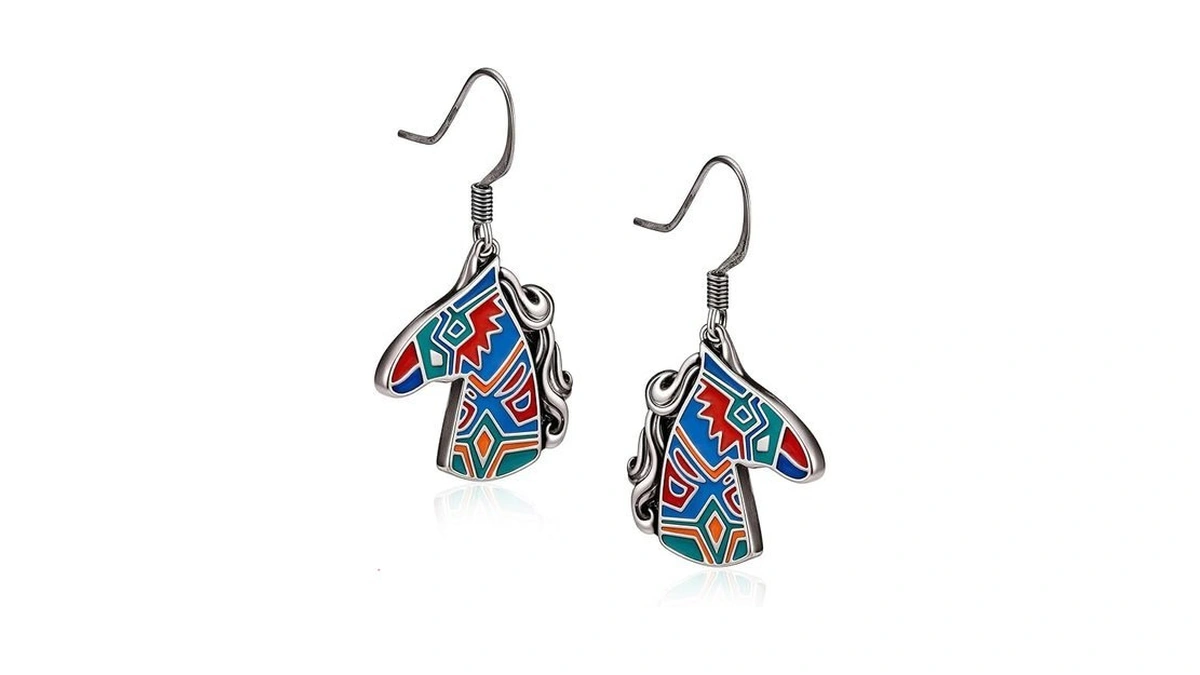 Wrangler Western Horse Earrings For Women Statement Cowgirl Cowboy Lightweight