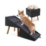 17.13" H Dog Stairs For Small Dogs, 2-in-1 Pet Steps