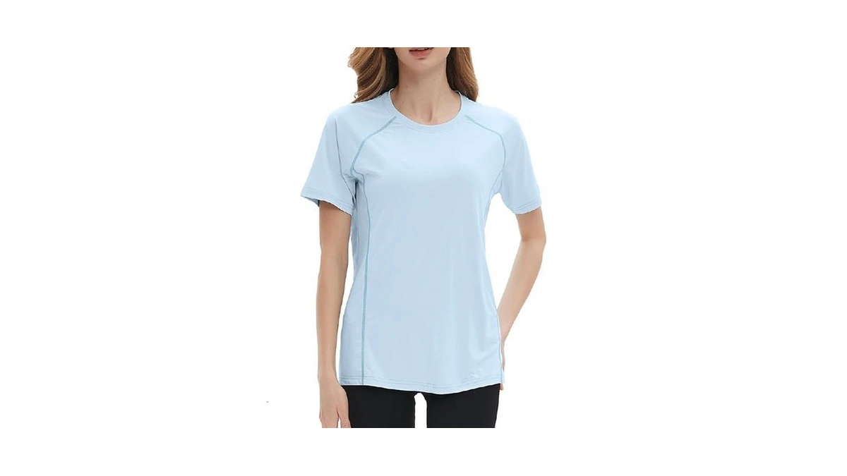 Riverruns Women's Swim Shirt Short Sleeve Rash Guard Upf 50+
