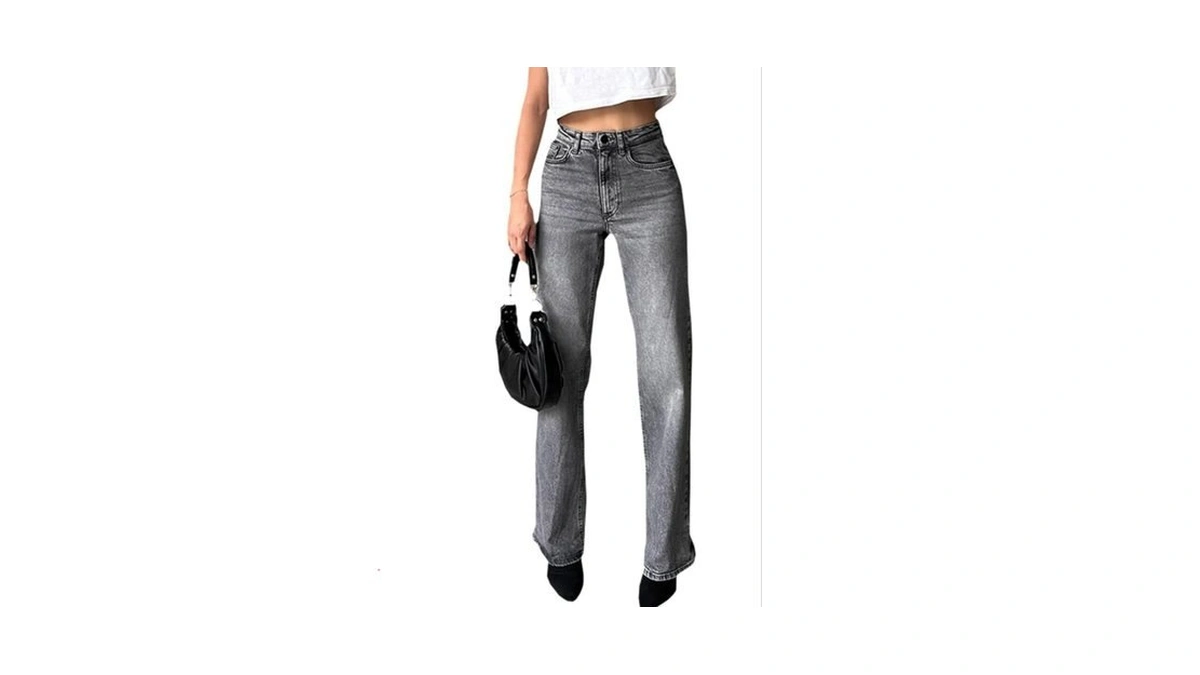 Zermom Women's Wide Leg Jeans Casual Stretch High Rise Baggy