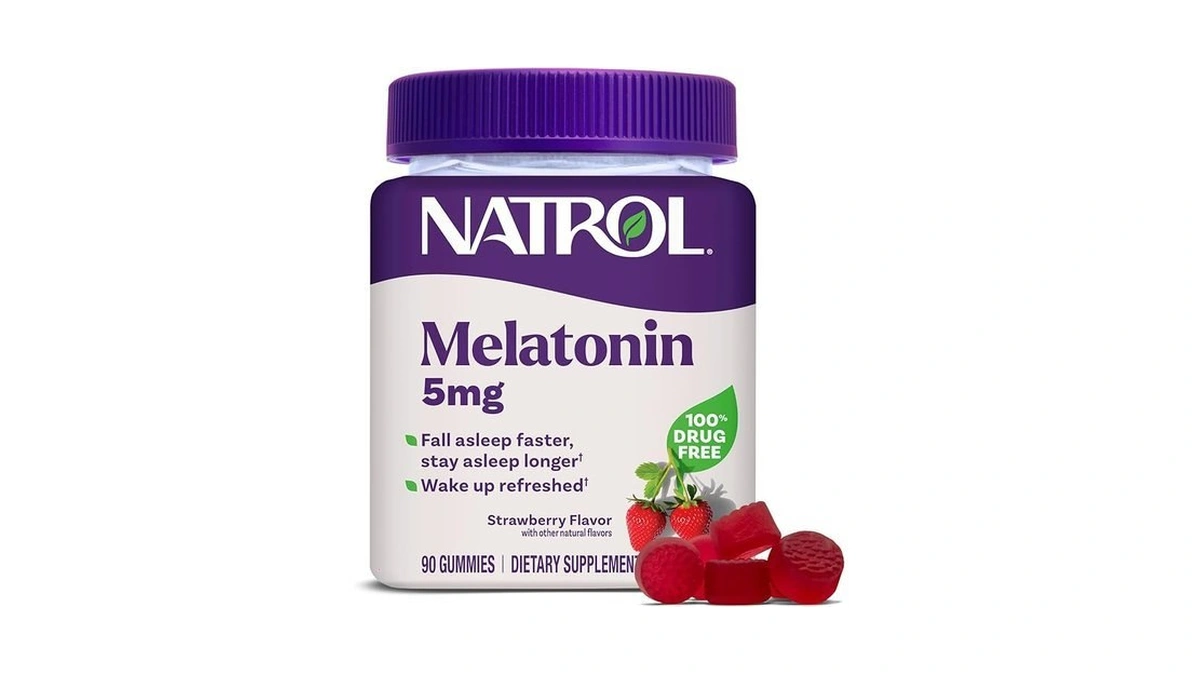 Natrol Melatonin Gummies, Sleep Support, 90 Strawberry-flavored Adult Melatonin Gummies,