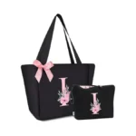 Vavabox Tote Bag, A-z Initial Monogrammed Waterproof Tote Bag, Bridesmaid