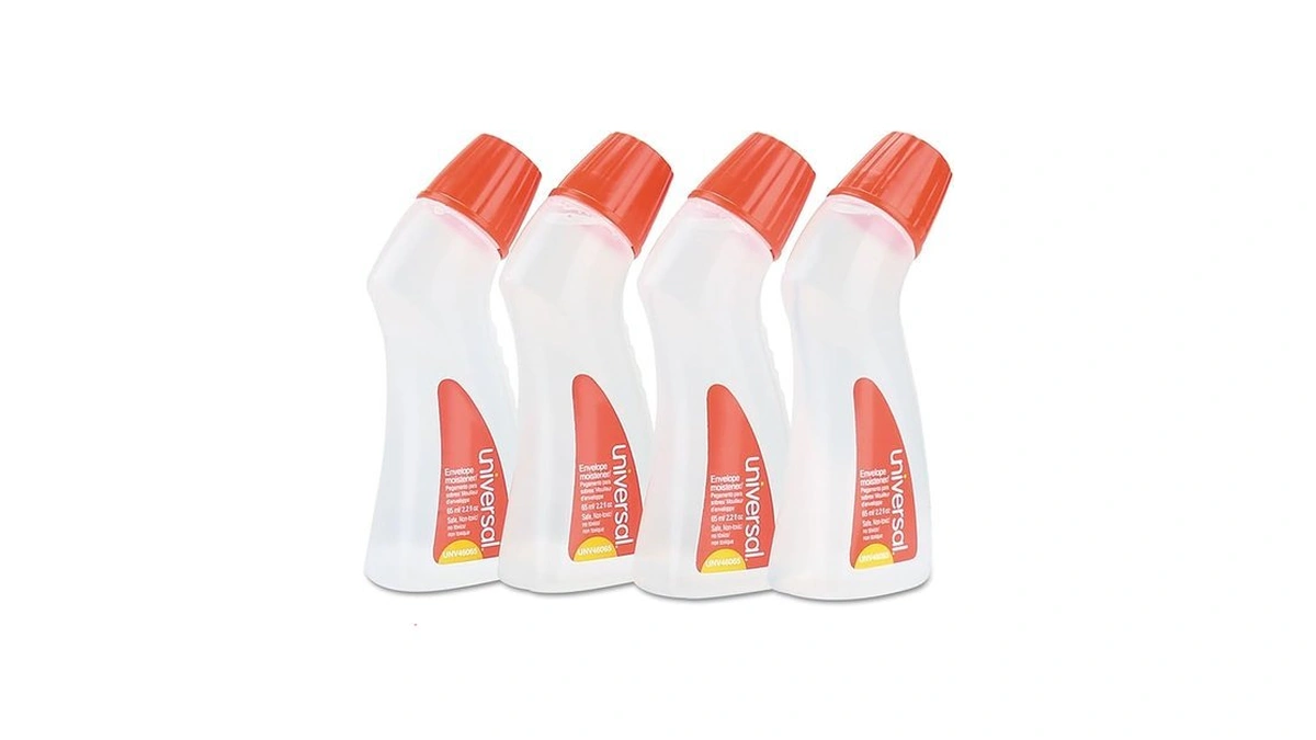 Universal 46065vp Envelope Moistener With Adhesive, 2.2 Oz Bottle, Clear,