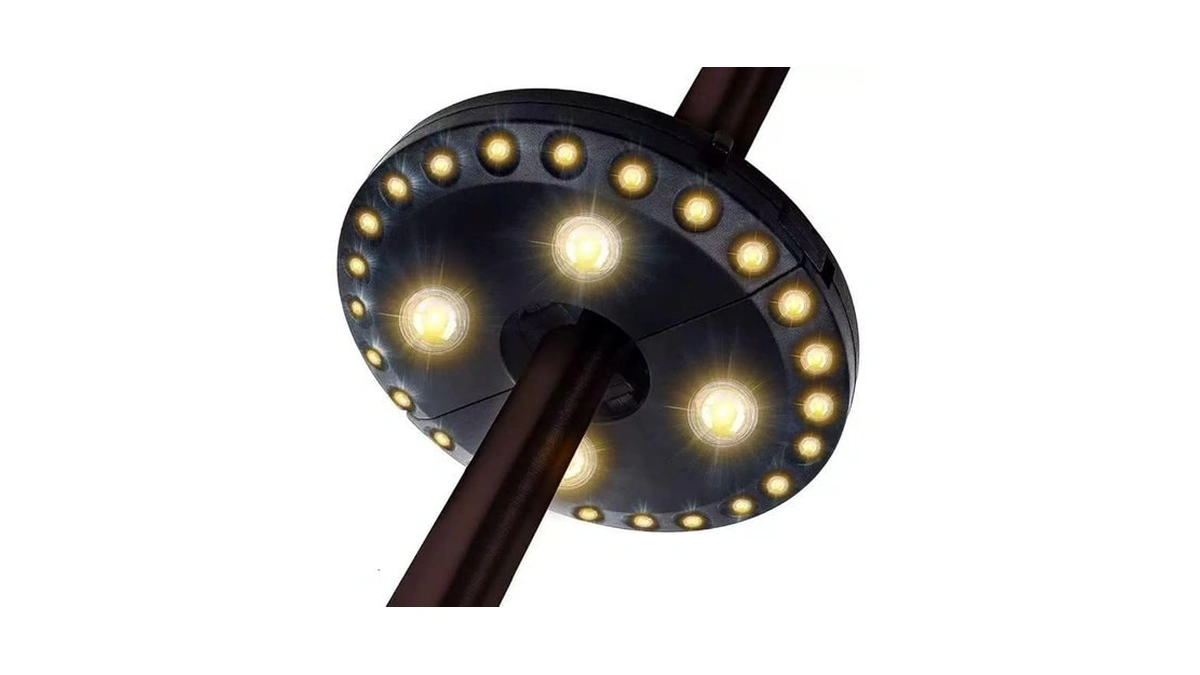 Hflyjpyw Patio Umbrella Light 3 Brightness Modes Cordless 28 Led