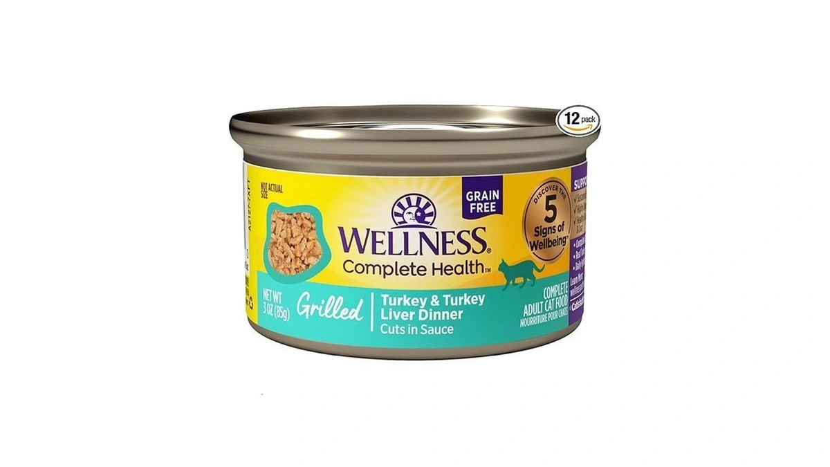 Wellness Complete Health Grilled Adult Canned Wet Cat Food, Natural,