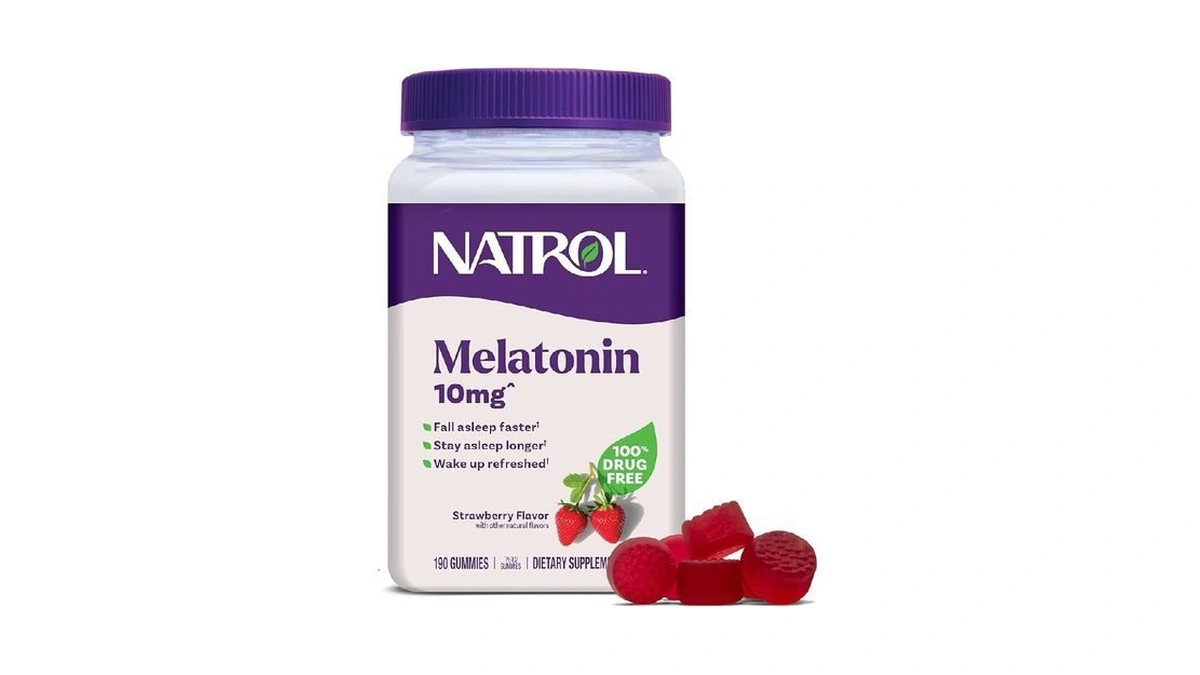 Natrol Melatonin Gummies, Sleep Support, 190 Strawberry-flavored Adult Melatonin Gummies,