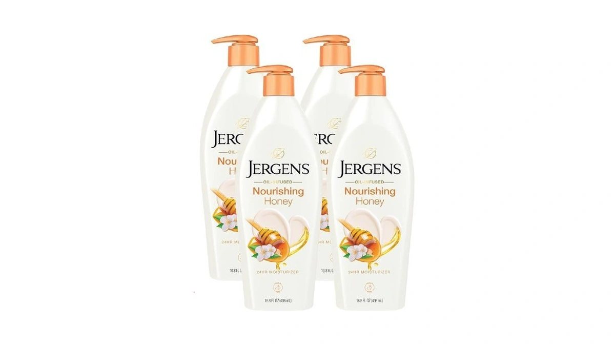 Jergens Nourishing Honey Dry Skin Moisturizer, With Illuminating Hydralucence Blend,