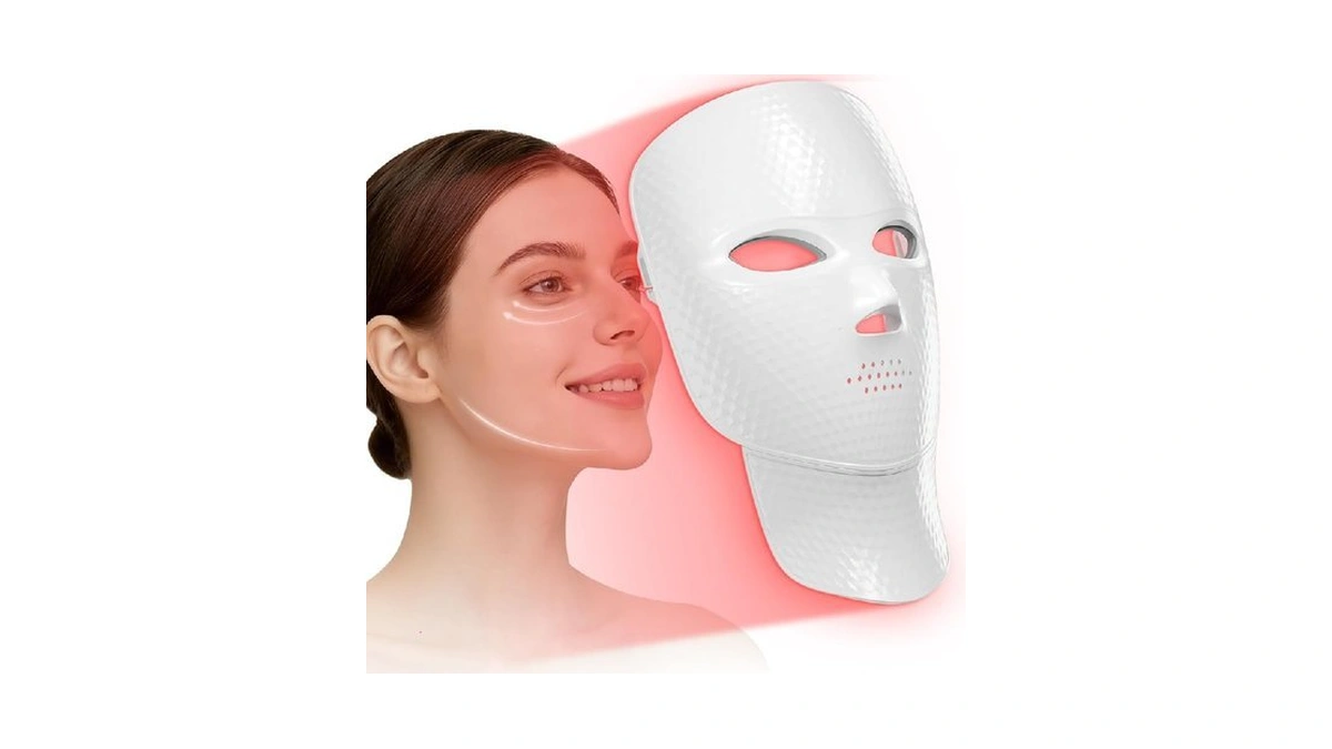 Facego Red Light Mask For Face And Neck, 7-1 Colors