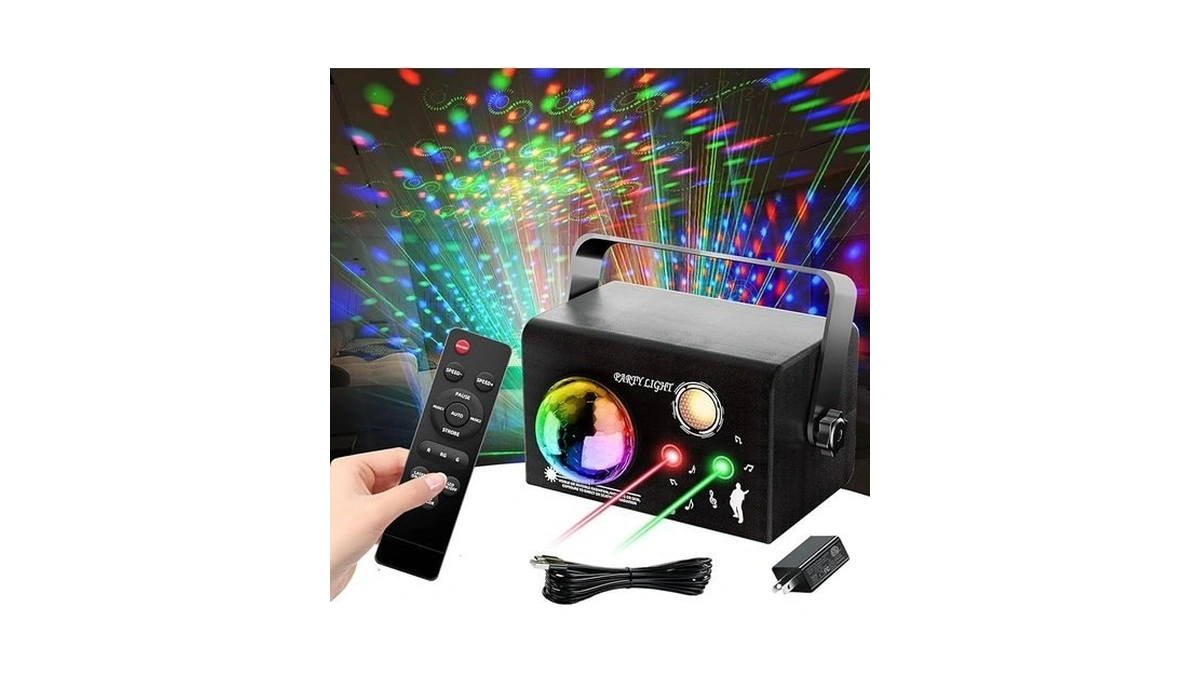 Square Party Lights Dj Disco Ball Light,4 Modes Sound Activated