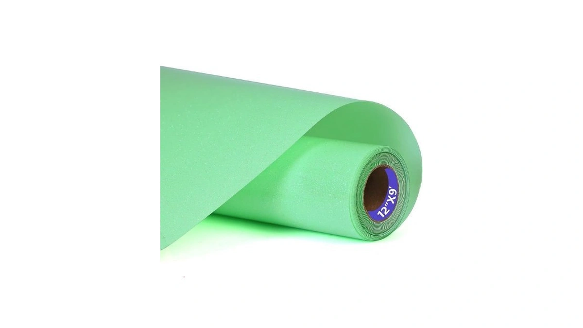 Shomkiee Light Green Glitter Htv Heat Transfer Vinyl Rolls12inch By
