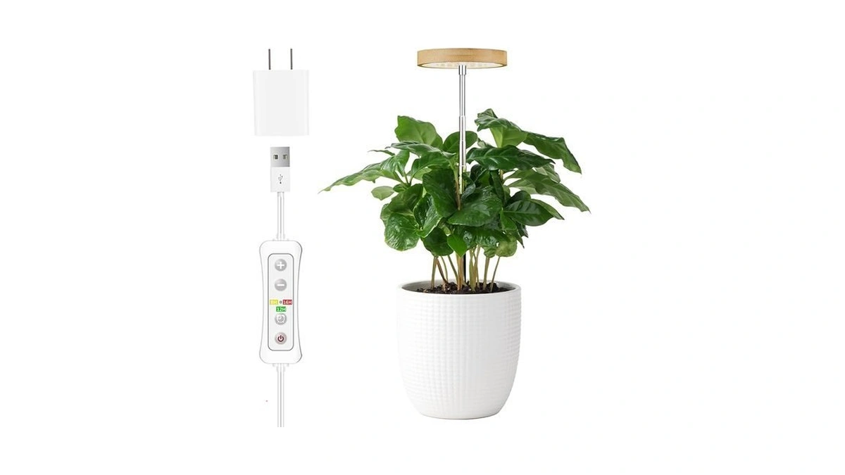 Plant Grow Light For Indoor Plant,bamboo Mini Led Grow Light