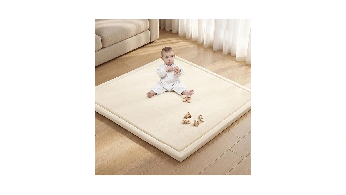 Baby Play Mat For Floor Playpen Mat 1.3" Thick Elasti-foam