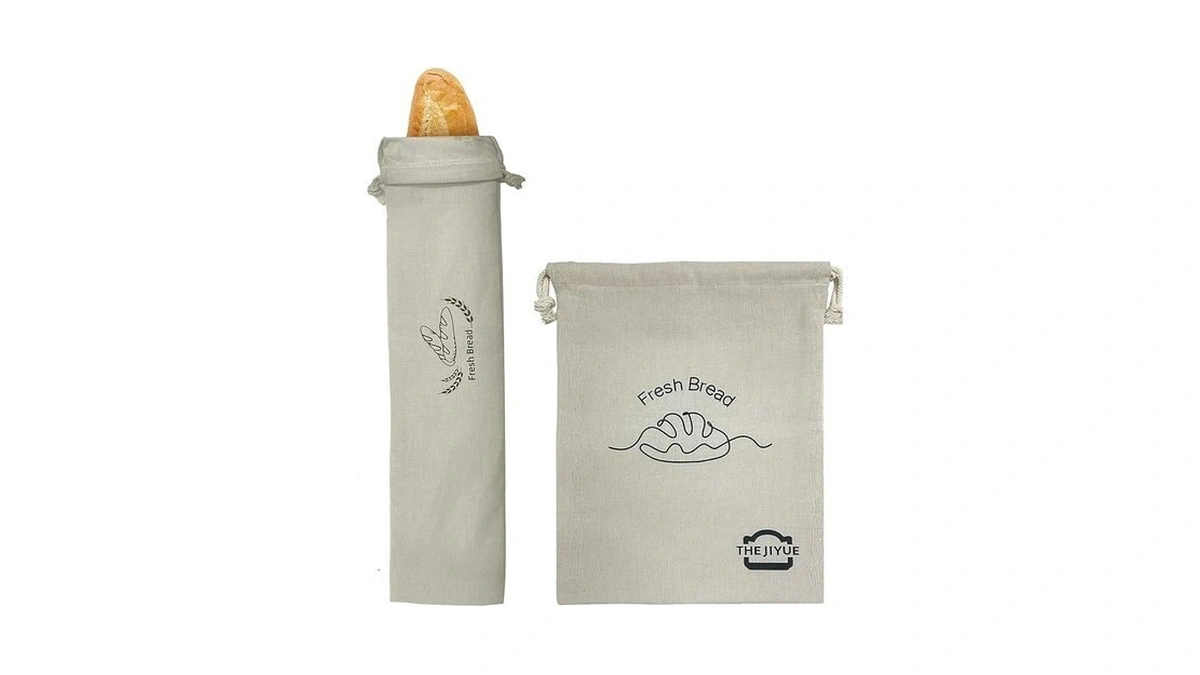 Thejiyue 2-pack Linen Bread Bags For Homemade Bread – Reusable