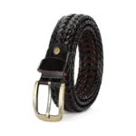 Sendefn Leather Braided Belts For Men, 1 3/8" Casual Woven