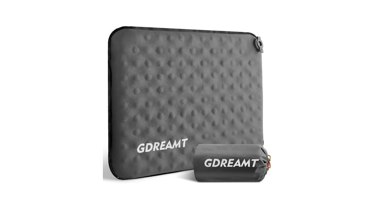 Gdreamt Inflatable Seat Cushion, Self-inflating Memory Foam Stadium Seats Cushion