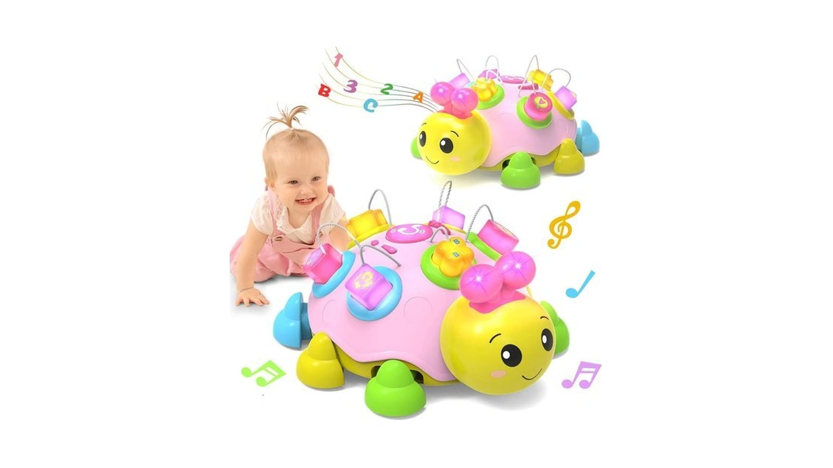 Holaxander Baby Musical Ladybug Crawling Toys,baby Toy 6-12 Months With