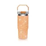 30oz Bling Rhinestone Studded Tumbler With Top Handle, Bling Cups
