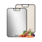 Washour Stainless Steel Cutting Boards For Kitchen, Non Toxic 2-in-1