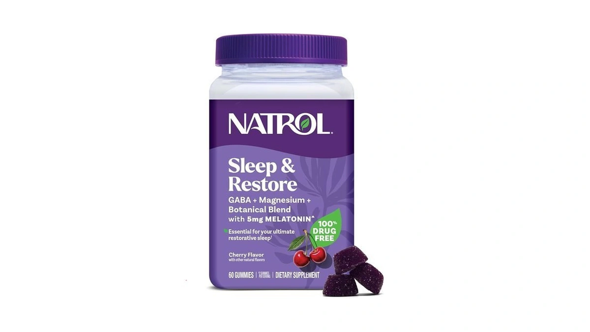 Natrol Sleep + Restore Magnesium Glycinate Blend Gummies With Melatonin