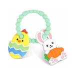 Easter Teething Ring For Baby, Bunny Carrot & Chick Egg