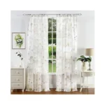 Martha Stewart Marthas Garden Floral Semi-sheer Rod Pocket Window Curtain