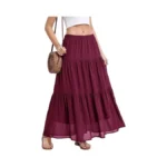 Jouica Womens Boho Maxi Skirt 2026 Summer Cruise Casual High