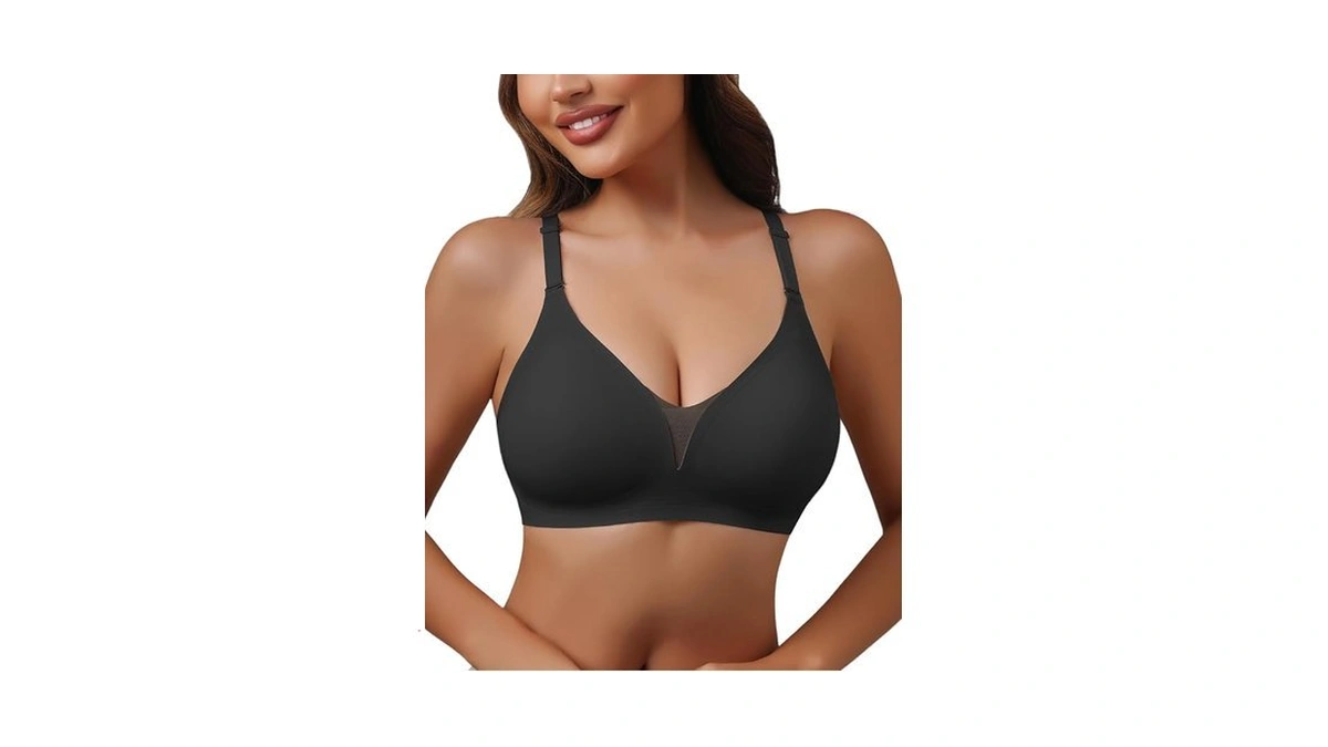Liijoo Women’s Push Up Bra Wireless Seamless Bra Plus Size