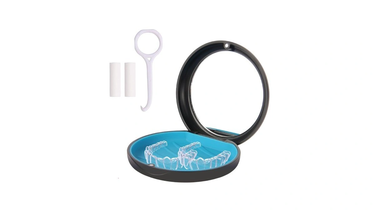 Acskd Aligner Case With Mirror, Slim Retainer Case Travel-friendly Dental