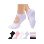 Yeug Grip Pilates Socks For Women Open Top Non Slip