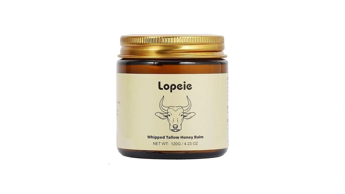 Lopeie Whipped Beef Tallow Balm With Honey, Natural Moisturizing Cream
