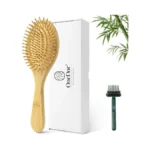 Bamboo Hair Brush - Natural Wooden Paddle Brush For Women
