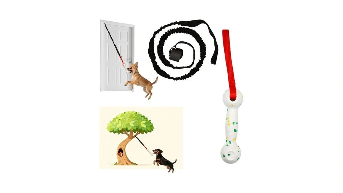 Gduolapaws Hanging Dog Bungee Tug Toy For Puppy Small Dogs