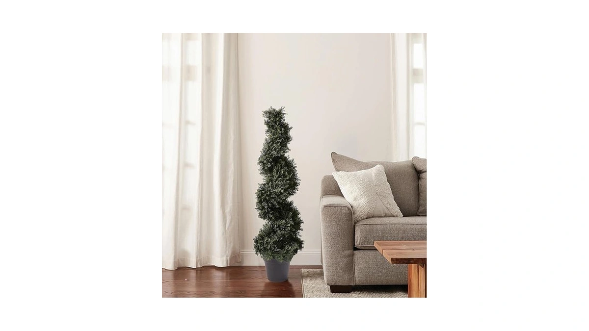 Artificial Tree - 4ft Spiral Cypress Topiary Tree With Pot