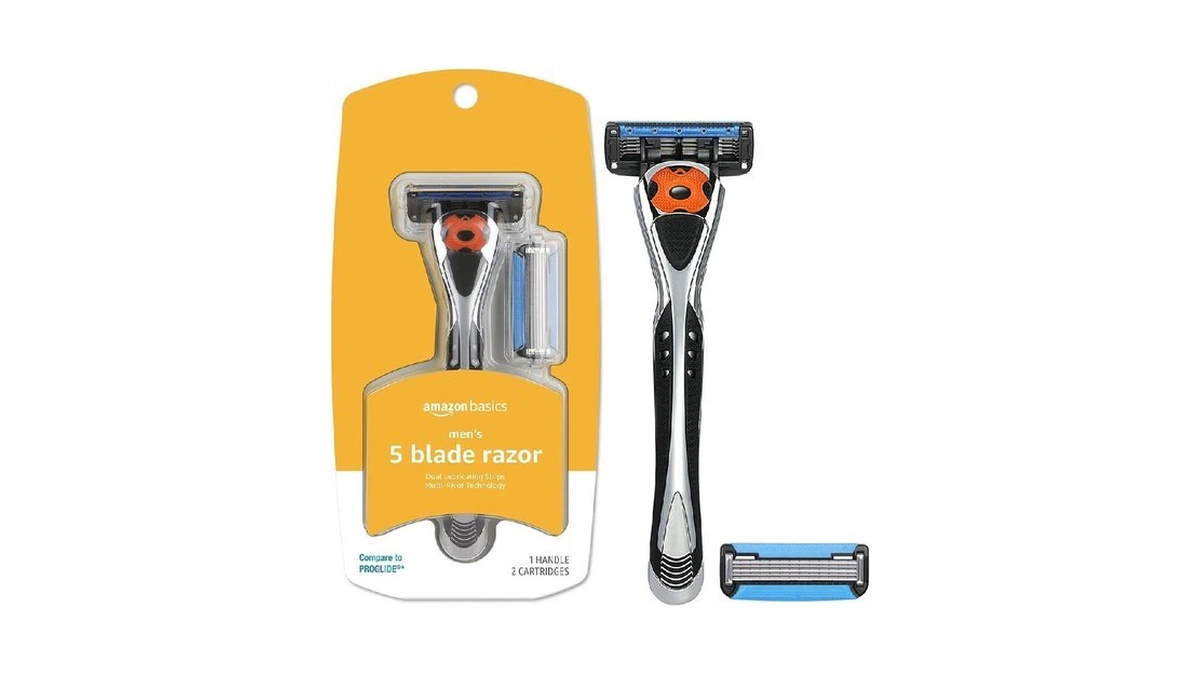 Amazon Basics 5-blade Motionsphere Razor For Men With Dual Lubrication