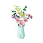 Chodia Flower Bouquet Building Blocks Artificial Pink Carnation Botanical Collection
