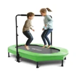 Ancheer Trampoline For Kids, 56" Double Toddler Trampoline With Adjustable